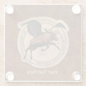 Flying Moose Aviation Patch Glasuntersetzer (Rückseite)