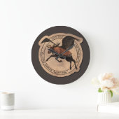 Flying Moose Aviation Patch Große Wanduhr (Zuhause)