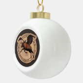 Flying Moose Aviation Patch Keramik Kugel-Ornament (Rechts)