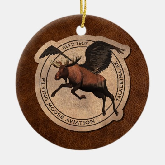 Flying Moose Aviation Patch Keramikornament (Vorne)