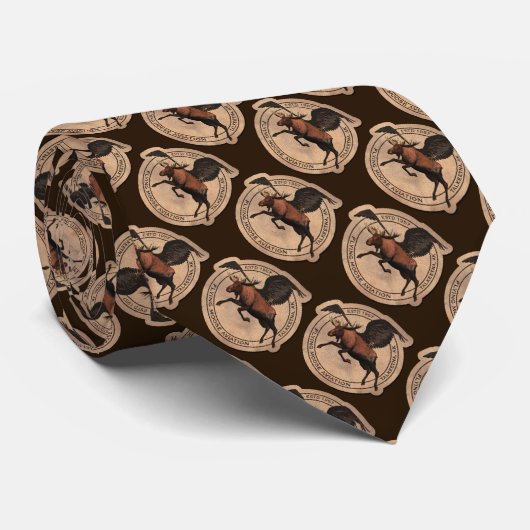 Flying Moose Aviation Patch Krawatte (Gerollt)