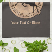 Flying Moose Aviation Patch Küchentuch (Gefaltet)