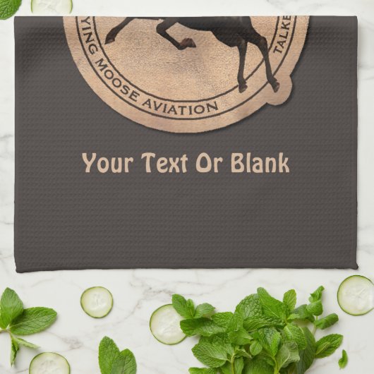 Flying Moose Aviation Patch Küchentuch (Gefaltet)