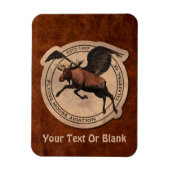 Flying Moose Aviation Patch Magnet (Vertikal)