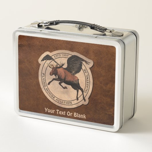 Flying Moose Aviation Patch Metall Lunch Box (Rückseite)