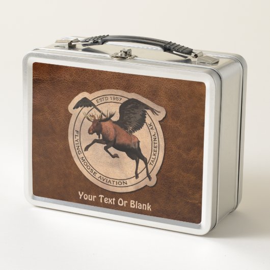 Flying Moose Aviation Patch Metall Lunch Box (Vorderseite)