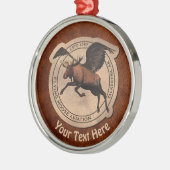 Flying Moose Aviation Patch Ornament Aus Metall (Links)