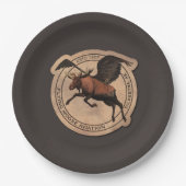 Flying Moose Aviation Patch Pappteller (Vorderseite)