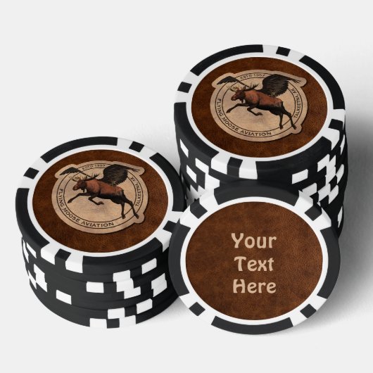 Flying Moose Aviation Patch Pokerchips (Stapel)
