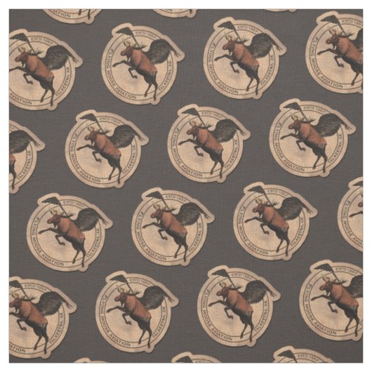 Flying Moose Aviation Patch Stoff (Muster)