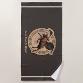 Flying Moose Aviation Patch Strandtuch (Vorderseite)