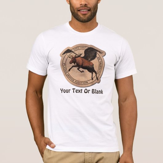 Flying Moose Aviation Patch T-Shirt (Vorderseite)