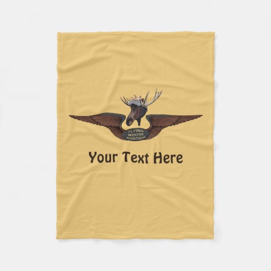 Flying Moose Aviation Wings Fleecedecke (Vorderseite)