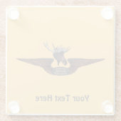 Flying Moose Aviation Wings Glasuntersetzer (Rückseite)