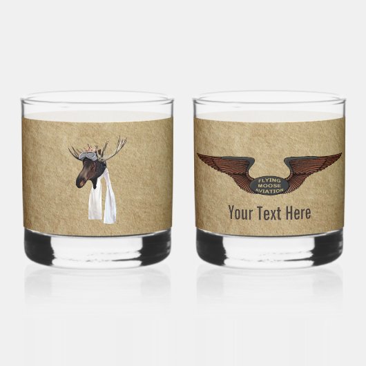 Flying Moose Bush Pilot Whiskyglas (Vorderseite)