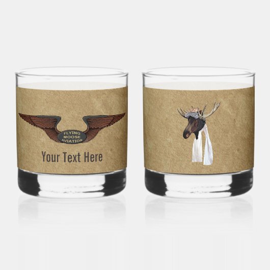 Flying Moose Bush Pilot Whiskyglas (Rückseite)