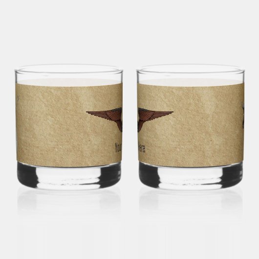 Flying Moose Bush Pilot Whiskyglas (Links)