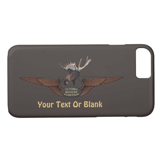 Flying Moose Bush Pilot Wings Case-Mate iPhone Hülle (Rückseite (Horizontal))