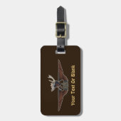 Flying Moose Bush Pilot Wings Gepäckanhänger (Vorderseite vertikal)