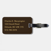 Flying Moose Bush Pilot Wings Gepäckanhänger (Rückseite horizontal)