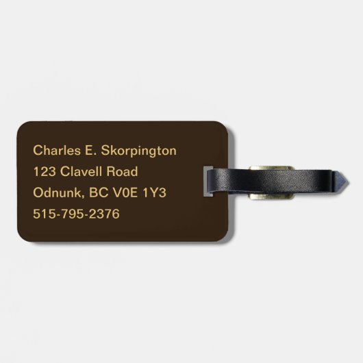 Flying Moose Bush Pilot Wings Gepäckanhänger (Rückseite horizontal)