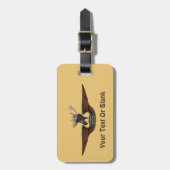 Flying Moose Bush Pilot Wings Gepäckanhänger (Vorderseite vertikal)