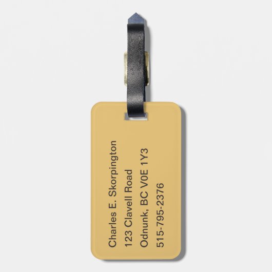 Flying Moose Bush Pilot Wings Gepäckanhänger (Rückseite vertikal)