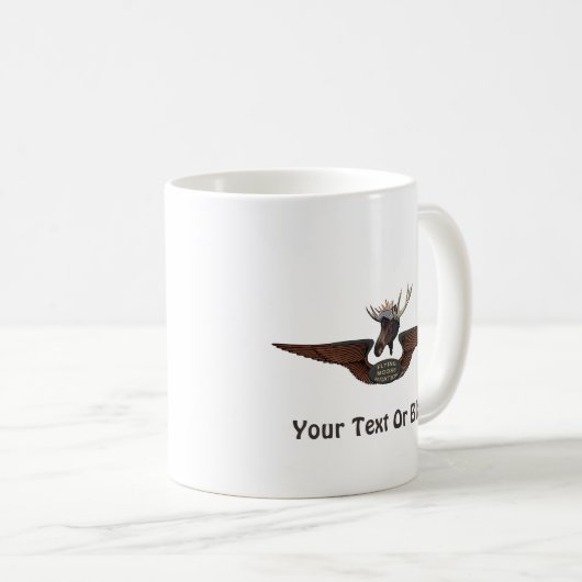 Flying Moose Bush Pilot Wings Kaffeetasse (VorderseiteRechts)