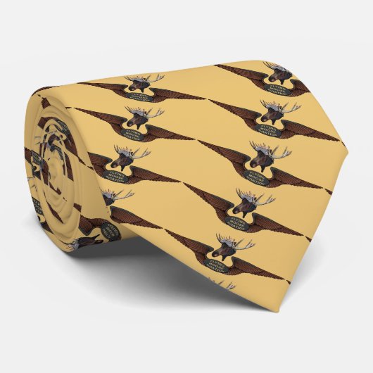 Flying Moose Bush Pilot Wings Krawatte (Gerollt)