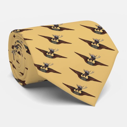 Flying Moose Bush Pilot Wings Krawatte (Gerollt)