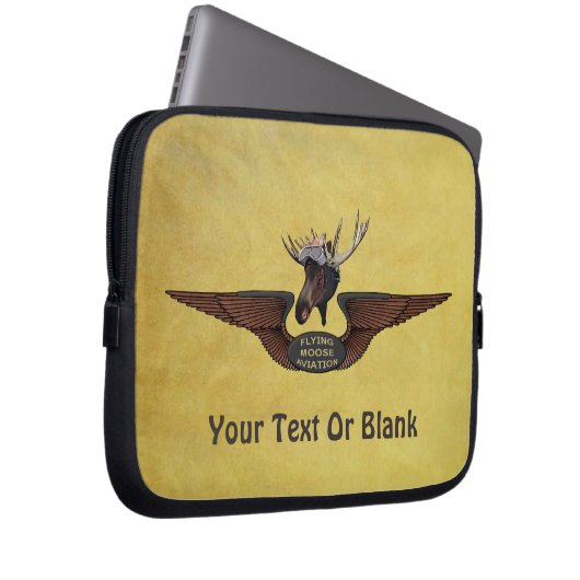 Flying Moose Bush Pilot Wings Laptopschutzhülle (Vorne Rechts)