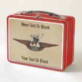 Flying Moose Bush Pilot Wings Metall Lunch Box (Vorderseite)