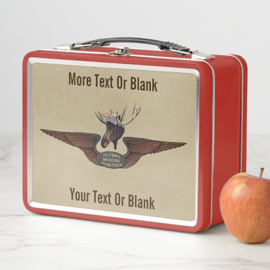Flying Moose Bush Pilot Wings Metall Lunch Box (Beispiel)