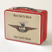 Flying Moose Bush Pilot Wings Metall Lunch Box (Rückseite)