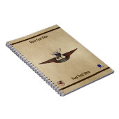 Flying Moose Bush Pilot Wings Notizblock (Rechte Seite)