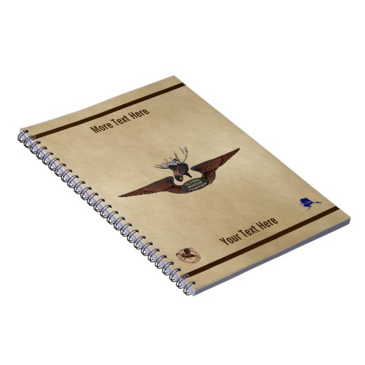 Flying Moose Bush Pilot Wings Notizblock (Rechte Seite)