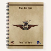 Flying Moose Bush Pilot Wings Notizblock (Vorderseite)