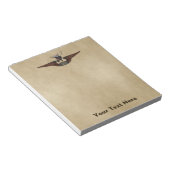 Flying Moose Bush Pilot Wings Notizblock (angewinkelt)