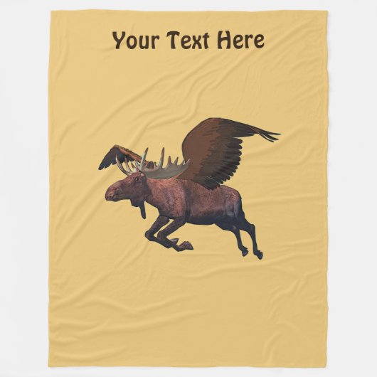 Flying Moose Fleecedecke (Vorderseite)