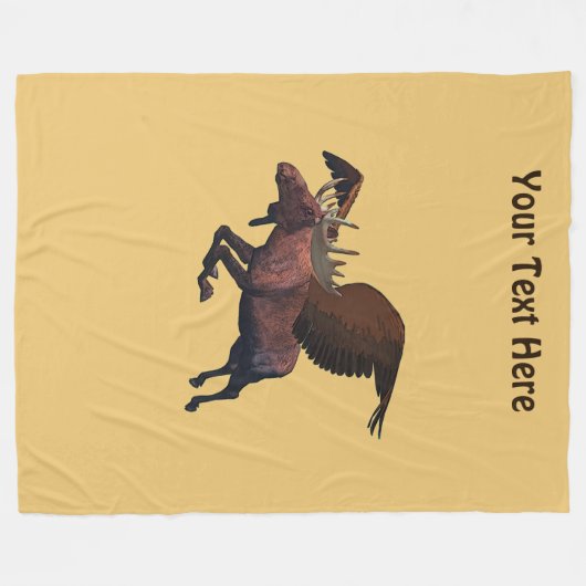 Flying Moose Fleecedecke (Vorderseite (Horizontal))