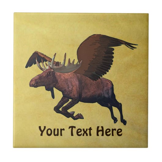 Flying Moose Fliese (Vorderseite)