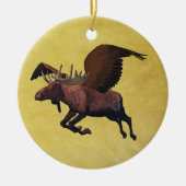 Flying Moose Keramik Ornament (Vorne)