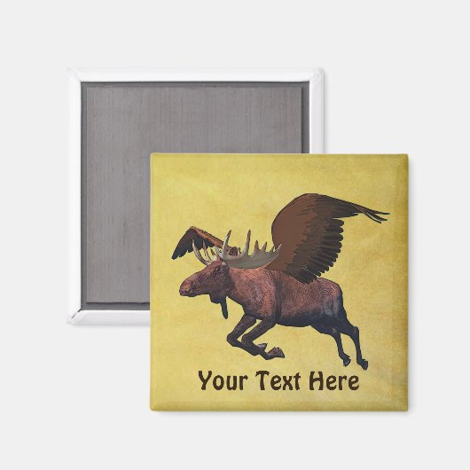 Flying Moose Magnet (Vorderseite/Rückseite)