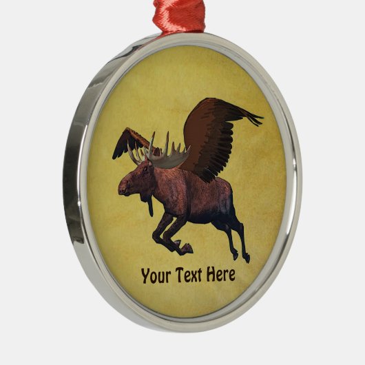 Flying Moose Ornament Aus Metall (Rechts)