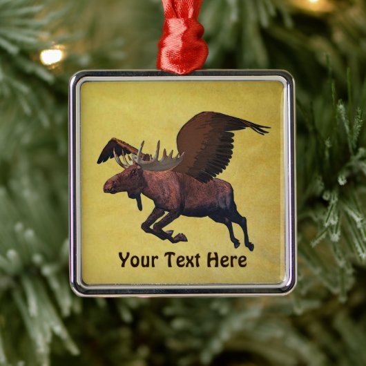 Flying Moose Ornament Aus Metall (Baum)