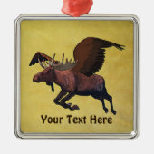 Flying Moose Ornament Aus Metall (Vorne)