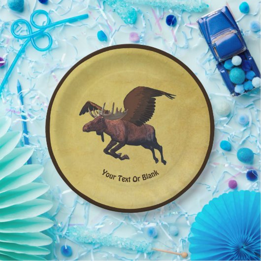 Flying Moose Pappteller (Party)