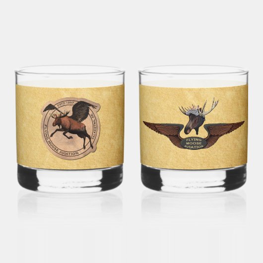Flying Moose Pilot Wings Whiskyglas (Rückseite)