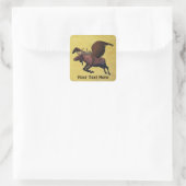 Flying Moose Quadratischer Aufkleber (Tasche)