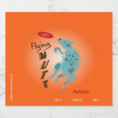 Flying Mutt, Name und Stil Bierflaschenetikett (Einzelnes Label)
